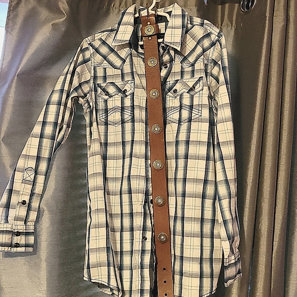 Boy's Cody James shirt w/ leather belt